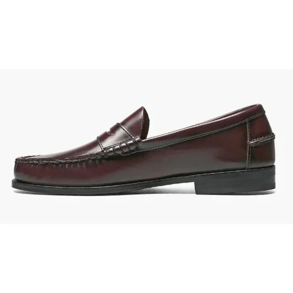 NIB Florsheim Berkley Men's Moc Toe Penny Loafer Burgundy Size 9 $145 [jb] - Picture 4 of 16